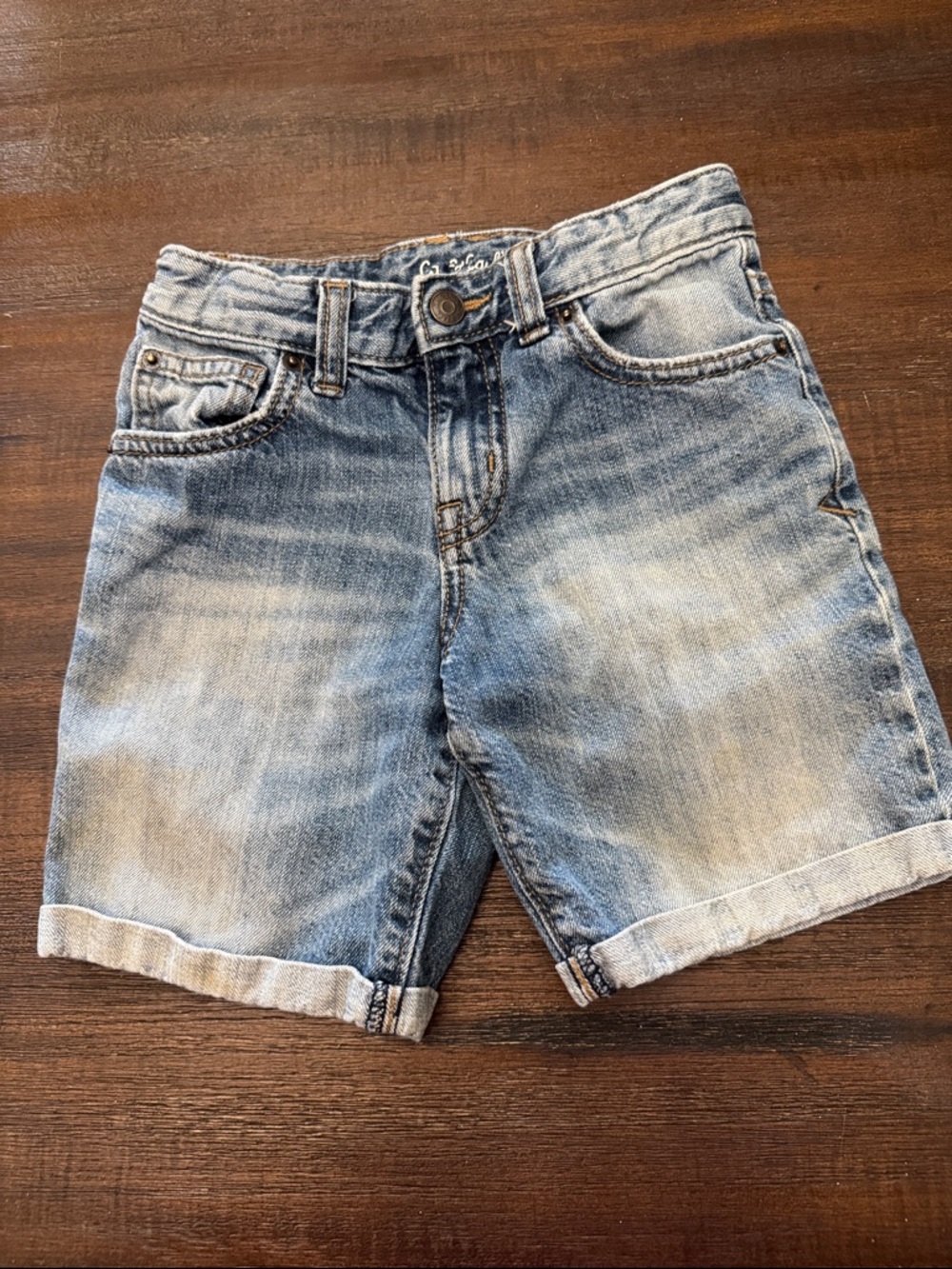 Cat and Jack Children's Light Wash Denim Shorts - Blue